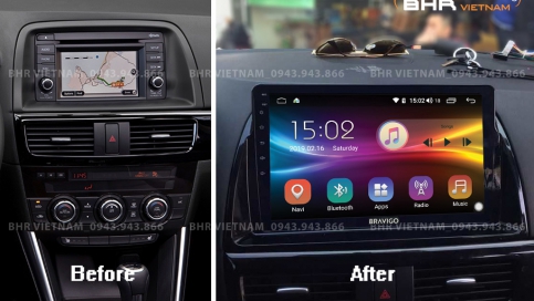 Màn hình DVD Android liền camera 360 xe Mazda CX5 2013 - 2016 | Bravigo Ultimate (4G+64G)  